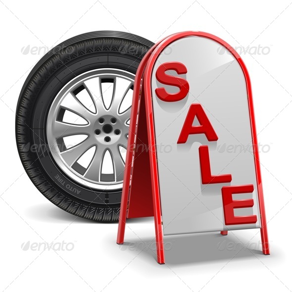 Vector Wheel with Billboard - Commercial / Shopping Conceptual