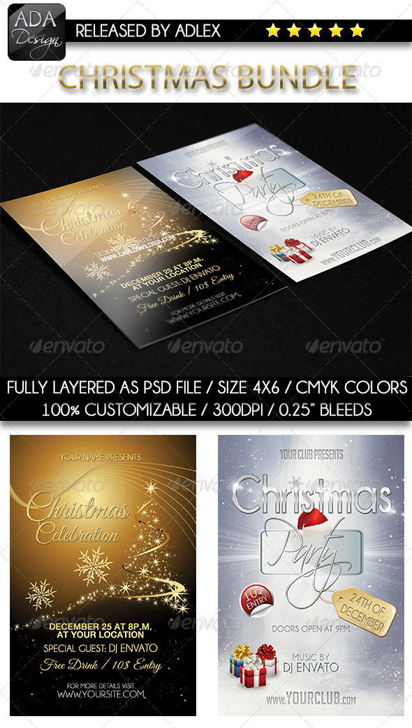 Christmas Flyers Bundle - Holidays Events