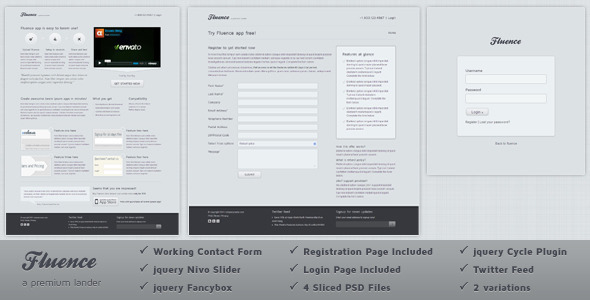 Fluence Landing Page - ThemeForest 665704