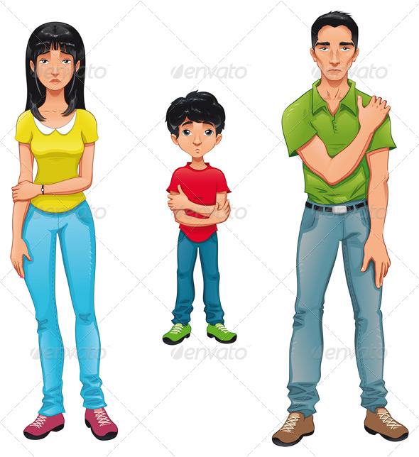 Sick family. - People Characters