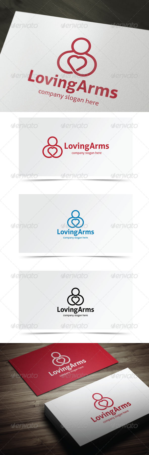 Loving Arms - Humans Logo Templates