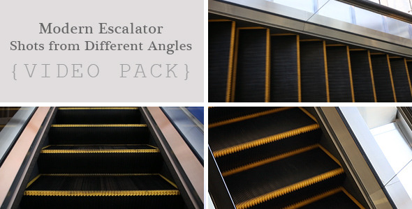Escalator Shots from Different Angles (4 Pack)