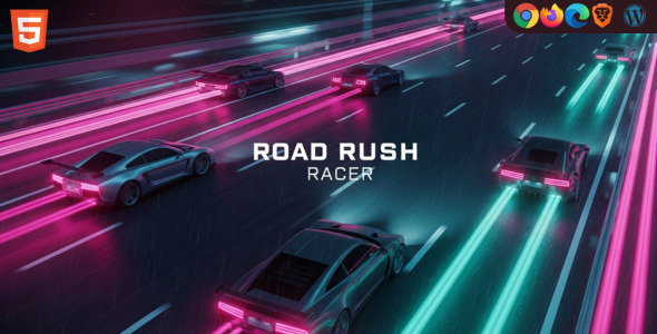 Road Rush Racer – HTML5 Endless Car Racing Game | Mobile + Web | AdMob Ready | Easy Reskin
