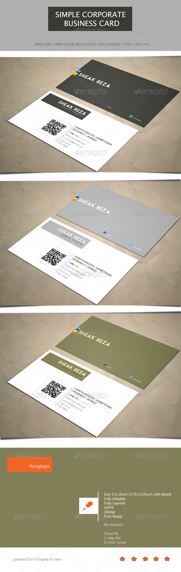Simple Corporate Business Card 1.0 - Corporate Business Cards