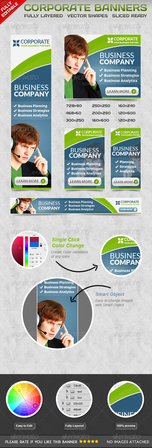 Corporate Banner - Banners & Ads Web Elements