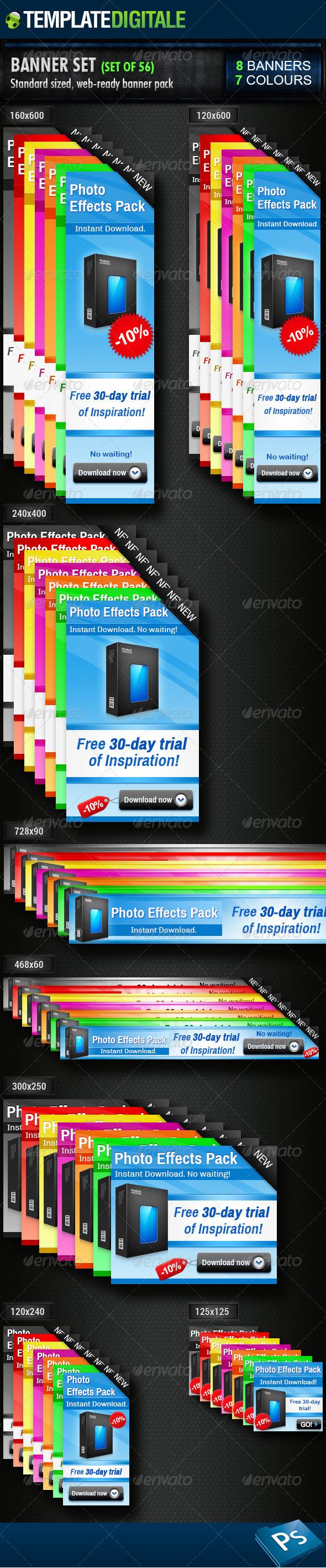 56 - Banner Set - Banners & Ads Web Elements