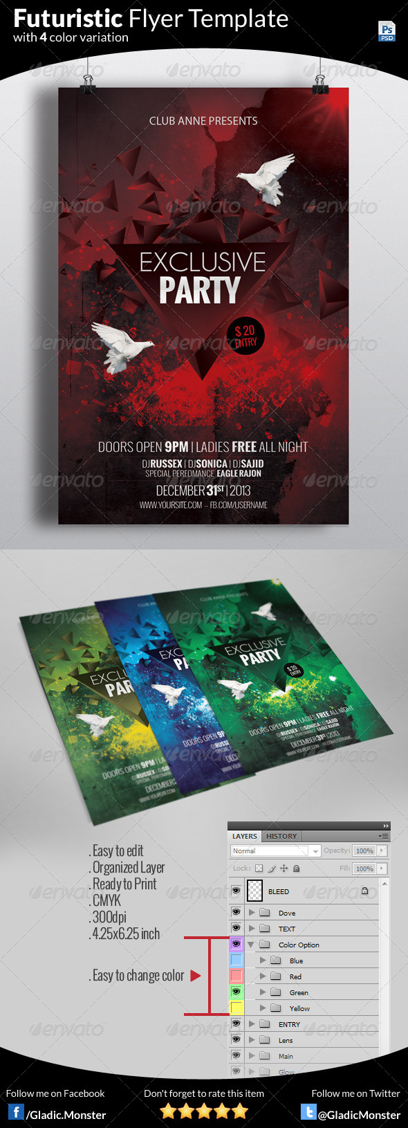 Futuristic Flyer - Clubs & Parties Events