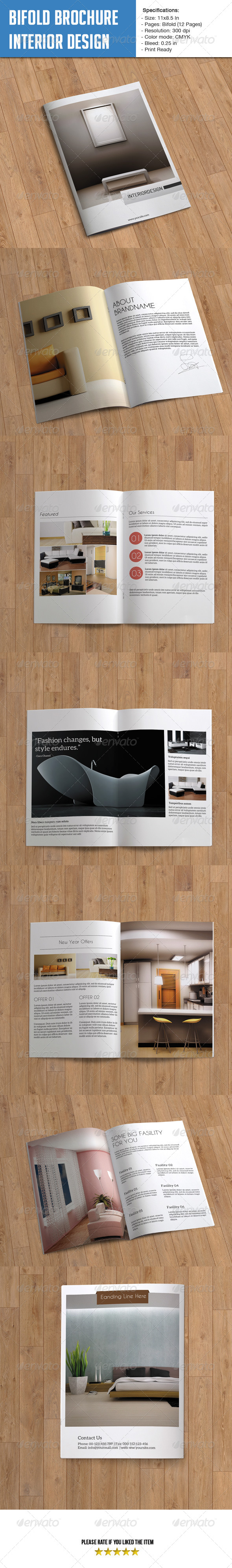 Bifold Brochure for Interior Design- 12 Pages - Corporate Brochures