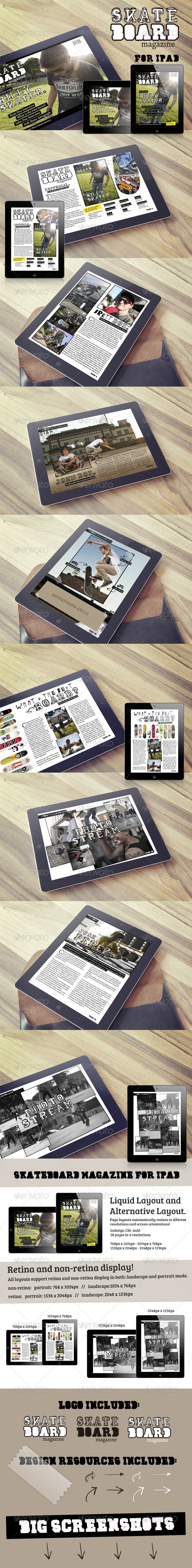 Skateboard Magazine Template for iPad - Digital Magazines ePublishing