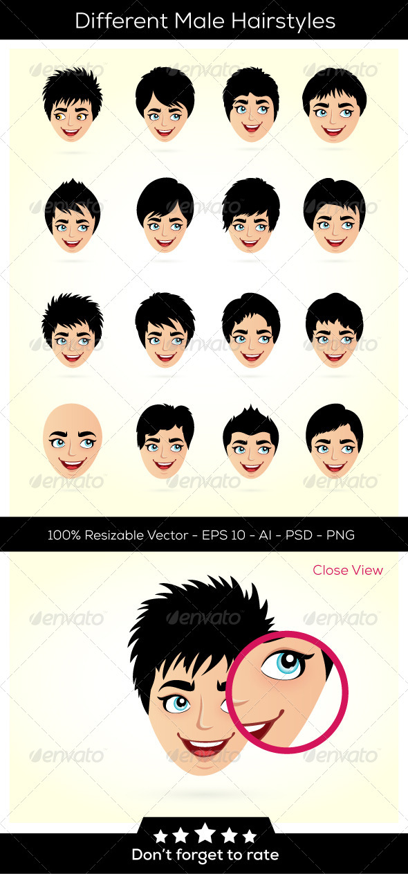 Hairstyles and Heads - People Characters