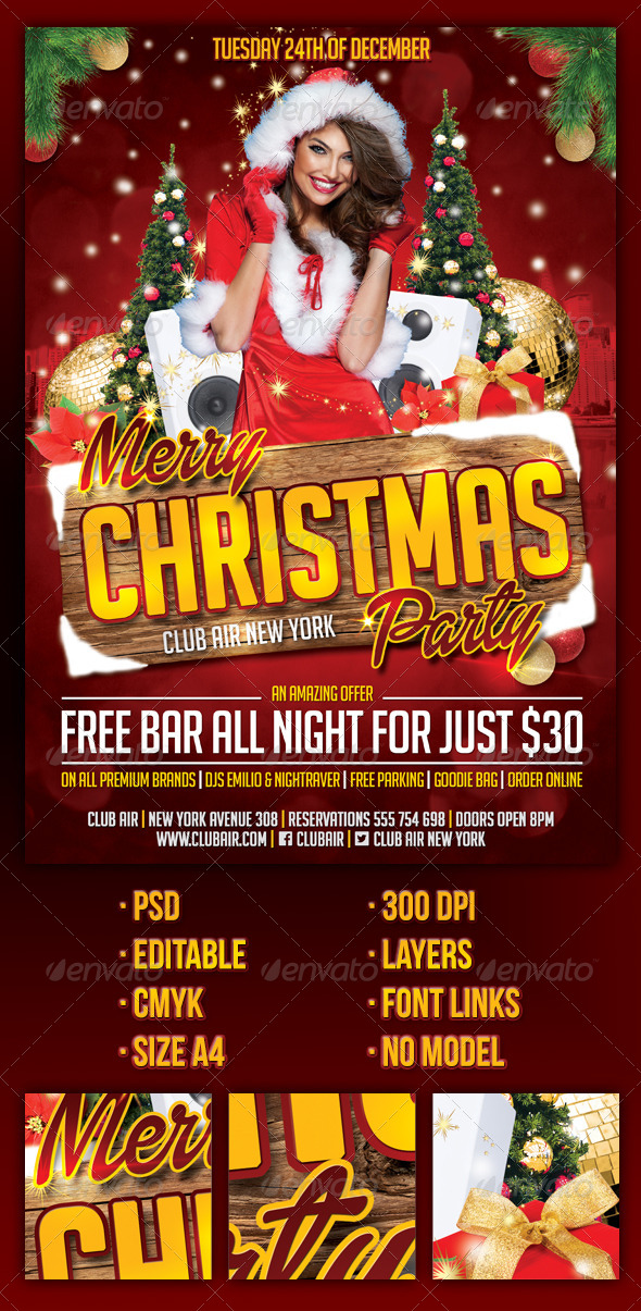 Christmas Party Flyer - Clubs & Parties Events