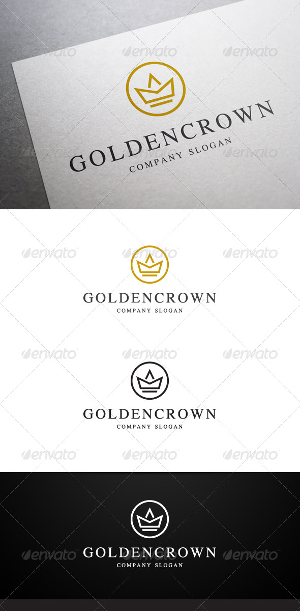 Golden Crown Logo - Crests Logo Templates