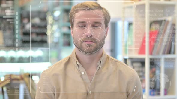 Security Face Recognition, Access Granted To Man alt