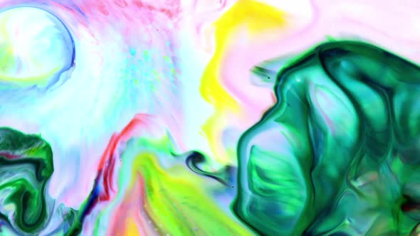 Hypnotizing In Detailed Surface Colorful Paint Spreads 60