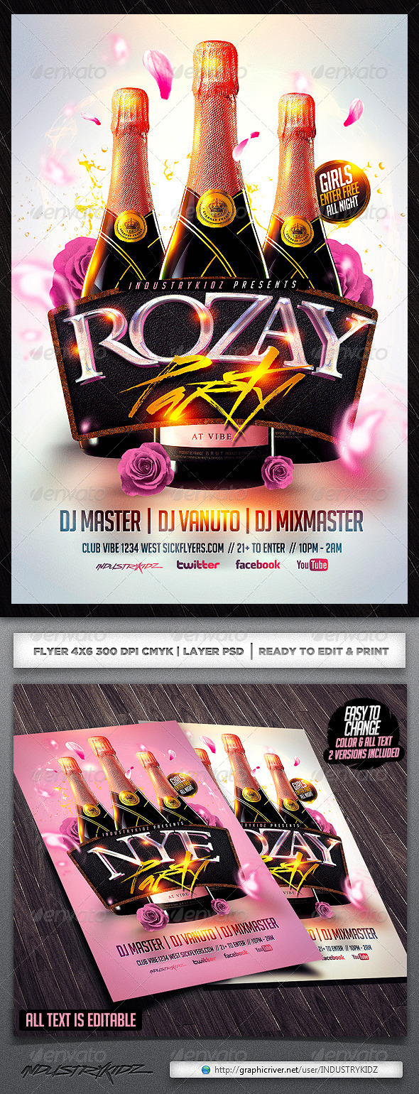 Rozay Flyer Template - Clubs & Parties Events