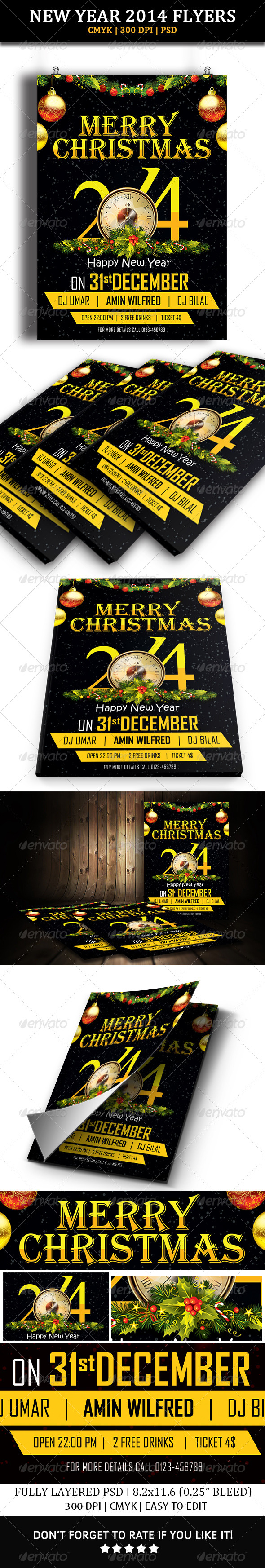 New Year Party Flyer 2014 - Clubs & Parties Events