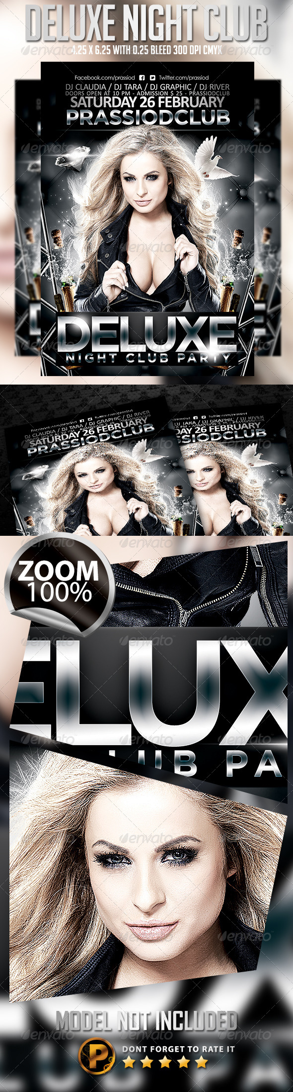 Deluxe Night Club Flyer Template - Clubs & Parties Events