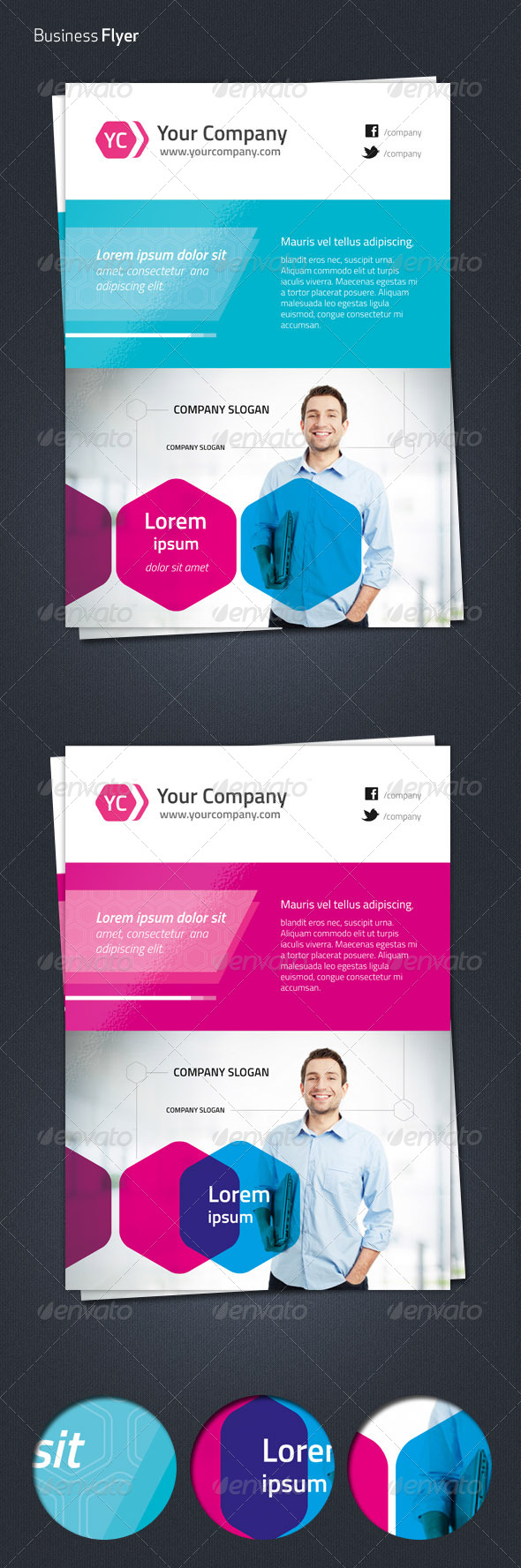 Business A4 flyer template - Corporate Flyers