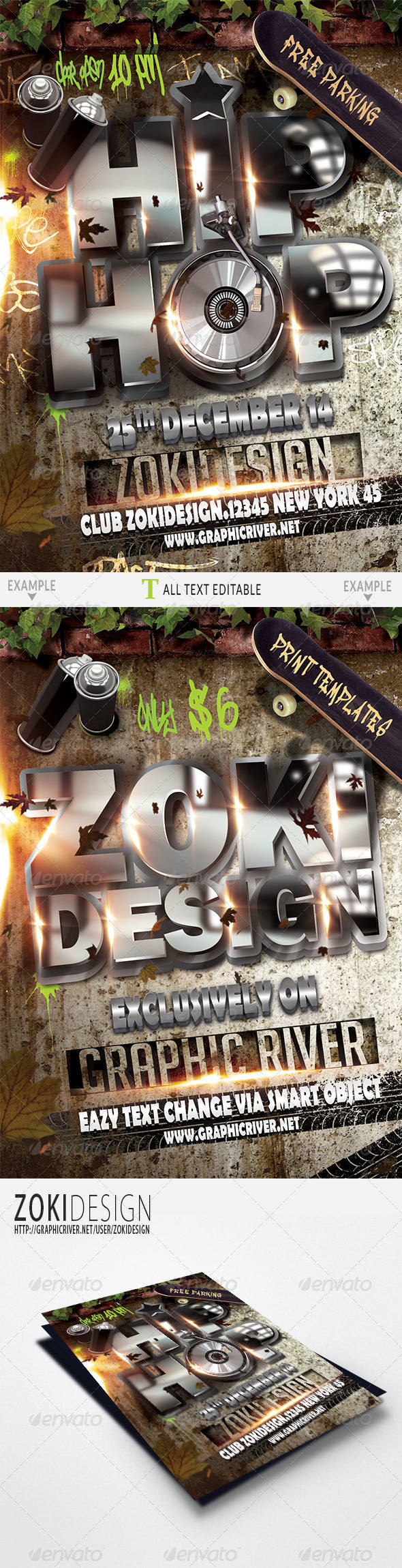 Hip Hop Flyer - Clubs & Parties Events