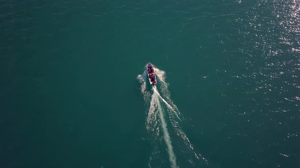 Centered Flyover of Boat 4K