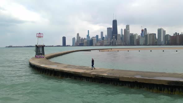 travel explore visit chicago illinois, downtown in the background cinematic, lifestyle alt