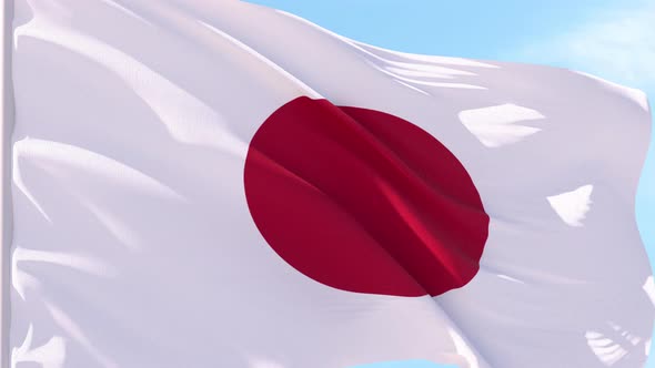 Japan Flag Looping Background