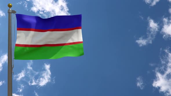 Cali City Flag (Colombia) On Flagpole alt