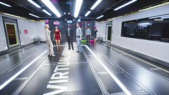 Human Avatars Office Workers Communicate and Interacting in the Metaverse alt