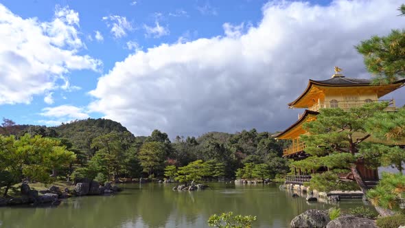 Kinkakuji temple golden pavilion in Kyoto Japan