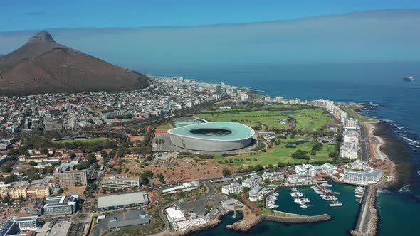 Aerial View of Football Stadium