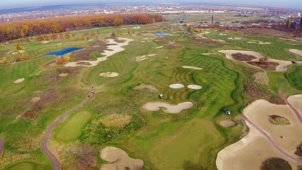 Aerial Photography Golf Course Nature Beautiful