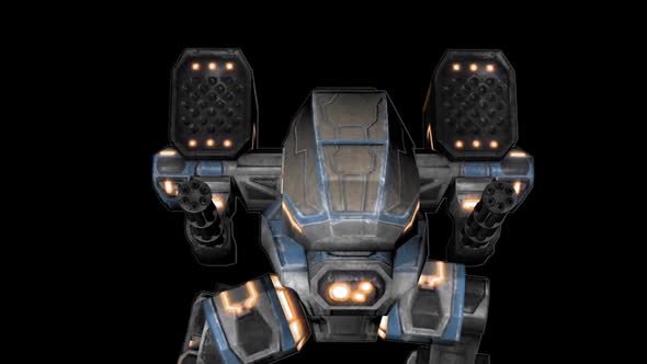 Robot Soldier Loop Alpha Channel Part 1  alt