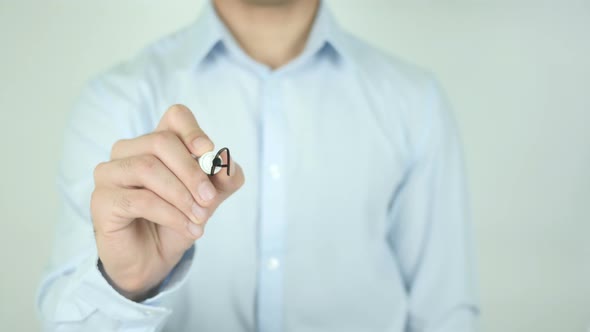 African, Writing On Transparent Screen alt