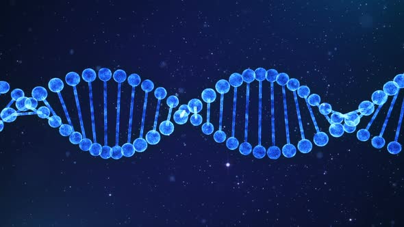 Blue DNA Chain Loop