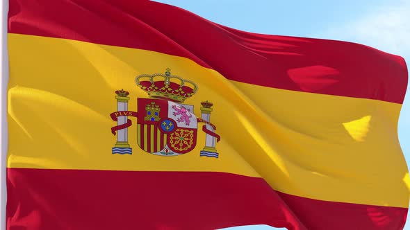 Spain Flag Looping Background