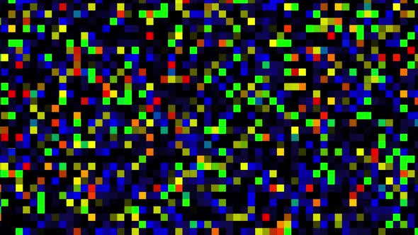 Random Color Small Squares Pixel, Motion Graphics | VideoHive