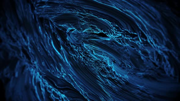 Blue Fluid Abstract Looping Topographical Texture Background Loop