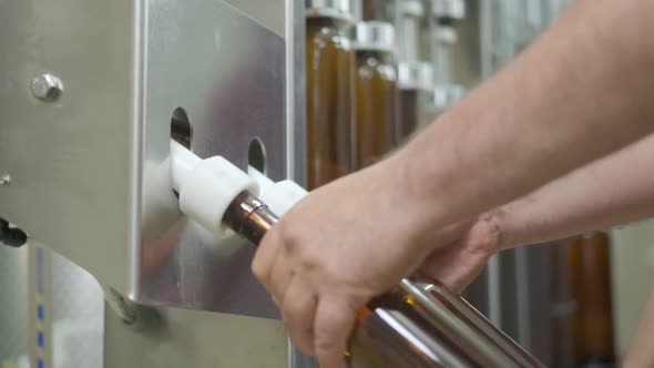 Wine Bottles Have Been Taken Off By the Conveyor alt