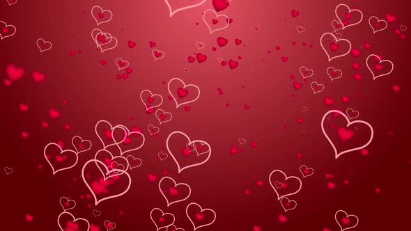 Flying Valentines Day Hearts alt