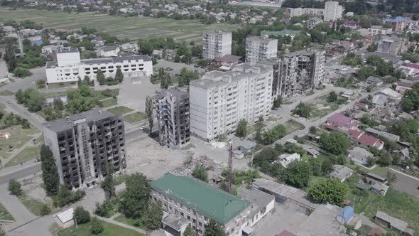 War in Ukraine  Destroyed Building in Borodyanka alt