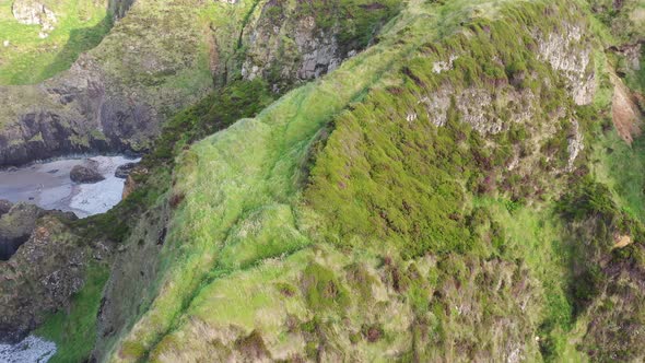 Aerial View of the Beautiful Coast at Maling Well, Inishowen - County Donegal, Ireland alt