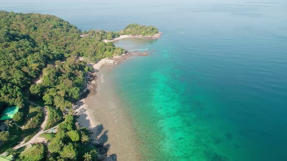 Aerial view of the tropical sea beautiful sea surface in blue ocean at phuket sea Thailand alt