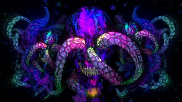 Snake Skull 4K 06, Motion Graphics | VideoHive