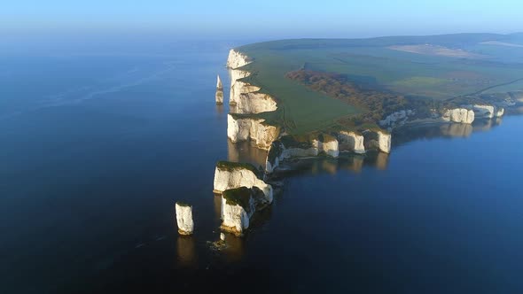 Old Harry Rocks, A Natural Coastal Feature of England from the Air alt