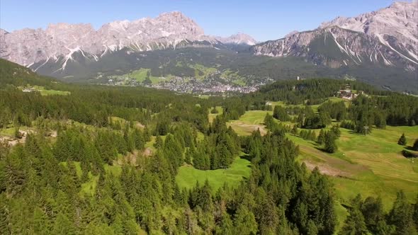 Tourist hotspot in the Italian Alps, Cortina