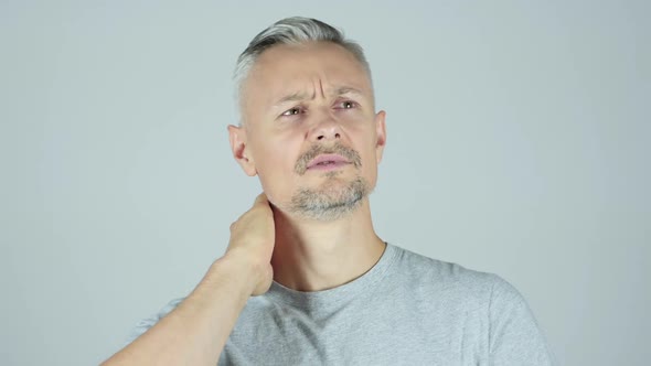 Neck Pain ,Man Suffering from Pain In Neck alt