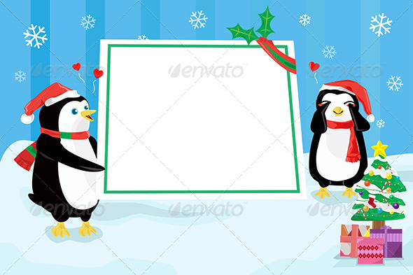 Christmas Penguin Design Background - Christmas Seasons/Holidays