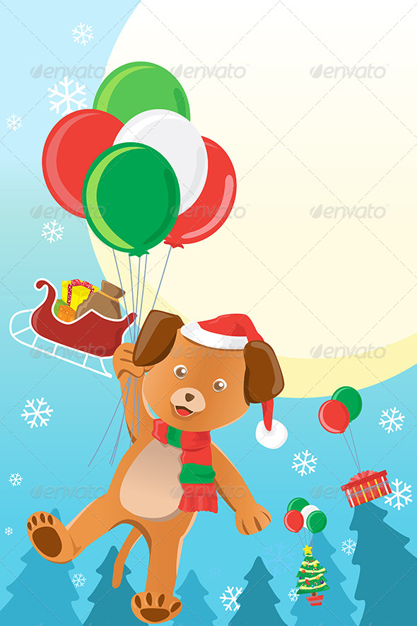 Christmas Dog Design Background - Christmas Seasons/Holidays