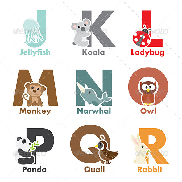 Alphabet Animals - Animals Characters