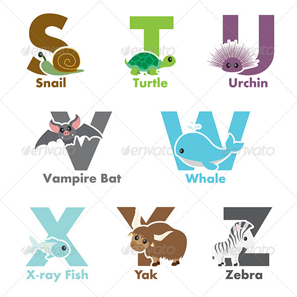 Alphabet Animals - Animals Characters